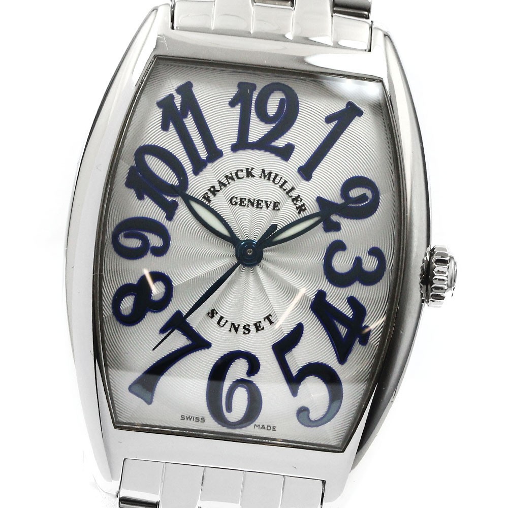 FRANCK MULLER Tonneau Curvex Sunset 2852SCSUN Silver Dial Automatic Men's_888941