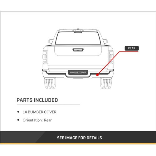 For Volkswagen Tiguan 2018-2020 Bumper Cover | Rear | Lower | Satin Black | CAPA - Picture 2 of 2