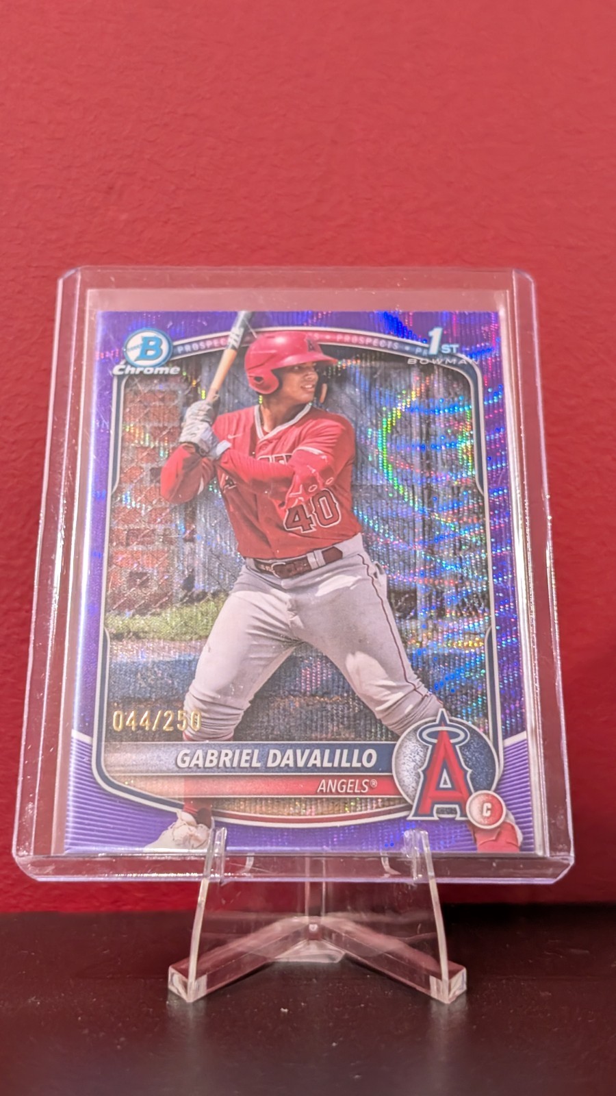 2025 Bowman Chrome Gabriel Davalillo #BCP-178 Purple Wave /250 Angels
