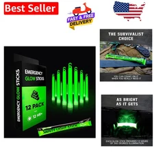 Industrial-Grade 12-Pack Glow Sticks | 12-Hour Safe Illumination for Emergencies