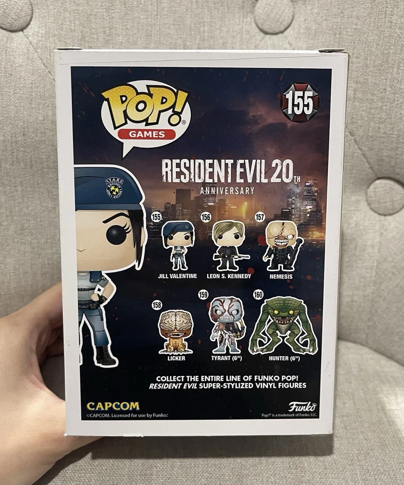 Funko Pop! Games Vinyl - Resident Evil - Jill Valentine #155 Vaulted Rare Figure - Image 3 of 4