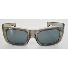 VINTAGE PRISTINE 1970's Glam Unisex Clear Frame Blue Tinted Lenses
