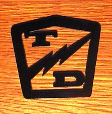 Taylor Dunn Logo Metal Replacement Emblem Script Badge Burden Carrier Golf Cart