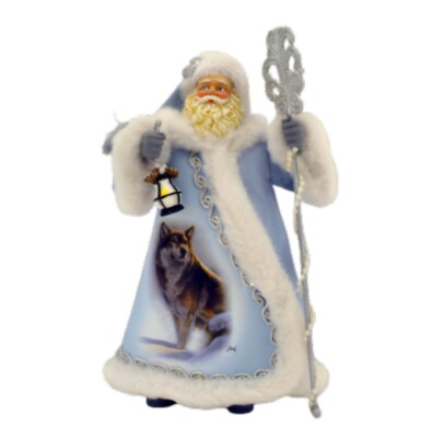 The Bradford Exchange Wolf-Themed Santa Claus Figurine by Al Agnew