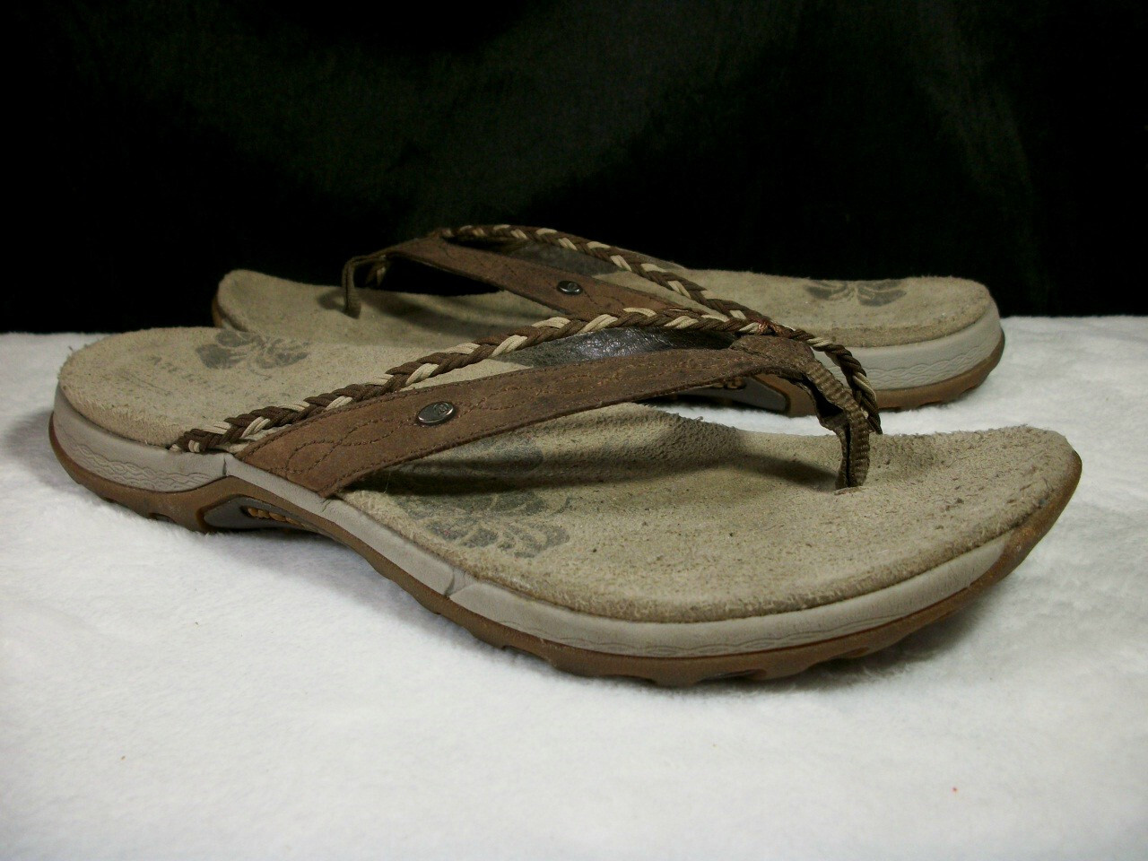 MERRELL STELLABLOOM THONG SANDALI BASSI DA PASSEGGIO IN PELLE MARRONE 8M SPEDIZIONE GRATUITA