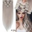 thumbnail 19 - 7pcs 15" 18" 20" 22" Clip In Remy Real 100% Human Hair Extensions Full Head N206