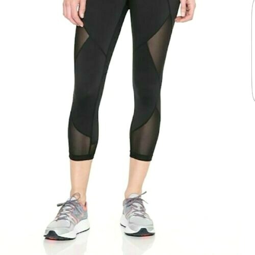 Athleta Sonar Capri Legging Solid Black Mesh Draw… - image 10