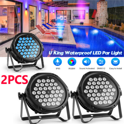 2PCS 36LED RGB Par Light Strobe DJ Party Club Show Outdoor Stage Effect Lighting