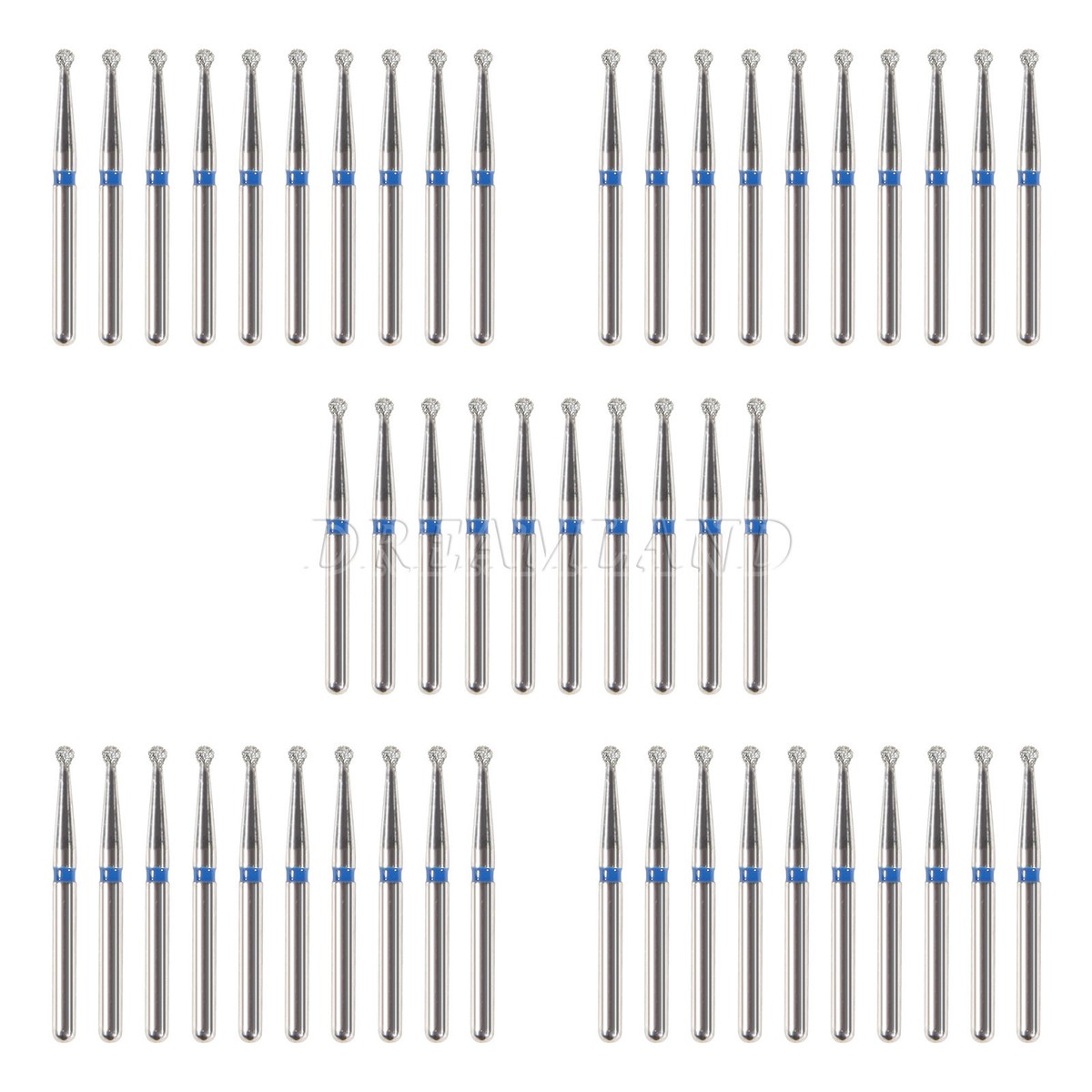 Lot De 100 Fraises Diamantées Dentaires FG 1.6mm - Pour Pièce à Main Haute Vitesse - Neuf