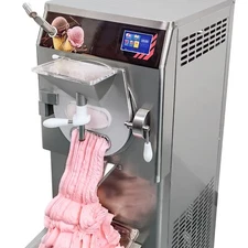 Wixkix Sorbet Maker 100L/H Hard Ice Cream Machine Commercial with Sprayer 5KW