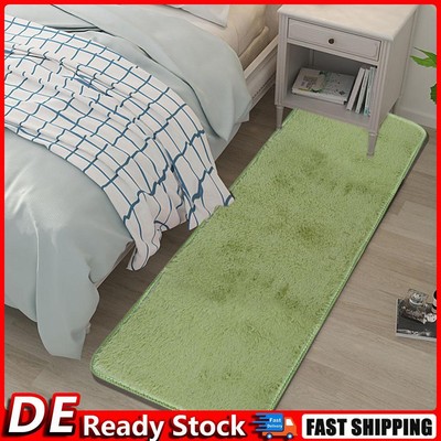3pcs Fluffy Rugs Anti Slip Doormat Carpet Floor Mat(Green) DE