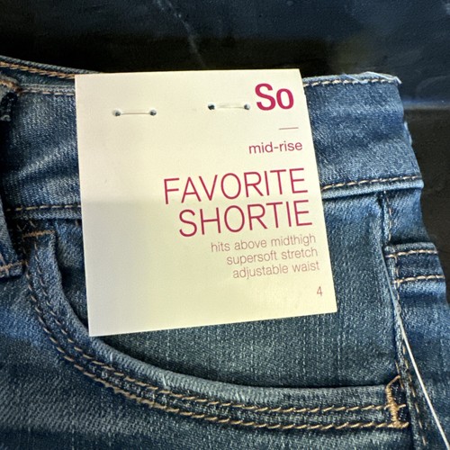 SO Mid Rise Favorite Shortie super soft stretch, adjustable waist, girls size 4 - Picture 6 of 9