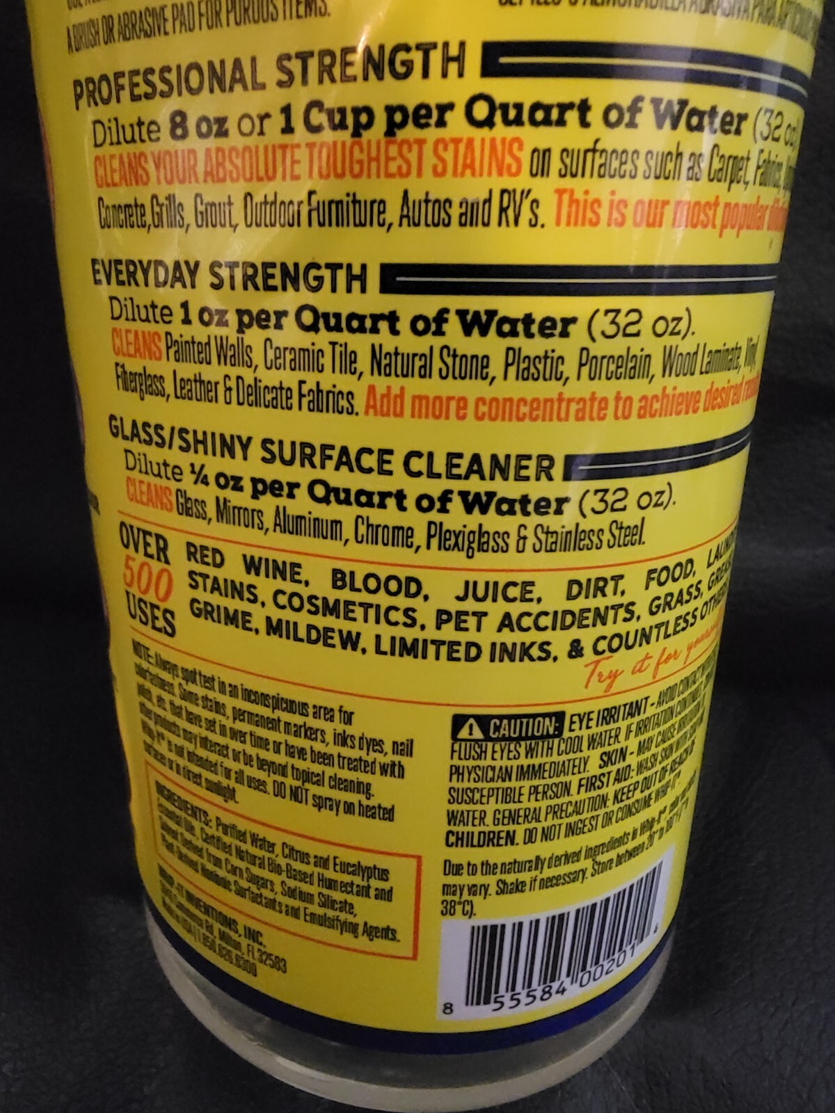 Whip It All Purpose Cleaner & Stain Remover 32 oz Concentrate Earth