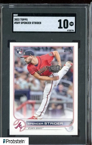2022 Topps #509 Spencer Strider Atlanta Braves RC Rookie SGC 10 GEM MINT
