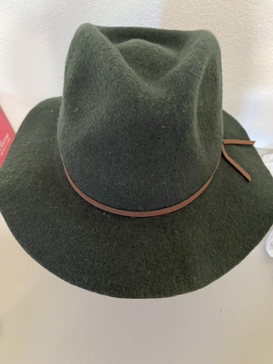 Brixton womens hat OS Valley Fedora Moss. runs small new 
