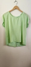 NWT Splendid Women's Back Button Placket Pistachio Green Shirt Size Large
