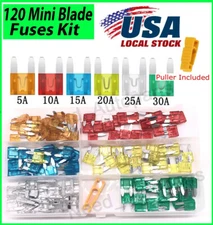 120x Mini Car Fuse Assortment Assorted Kit Blade Set Auto Truck Automotive ATM