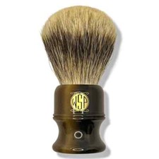 WSP Stubby Shaving Brush 26mm High Mountain White Badger - by Wet Shaving Prod