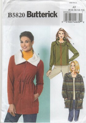 Butterick Schnittmuster 5820 3 verschiedene EASY Jacken Kapuze Gr. 6 - 14 NEU
