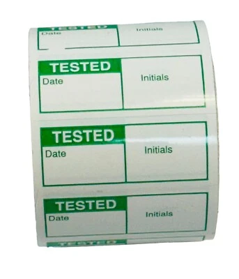 LABELS AND MORE 350 Labels 1-1/2" x 5/8" GREEN CALIBRATION TESTED Quality Control Stickers