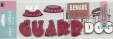 Vintage Jolee's Title Waves GUARD DOG theme 3-D stickers 65886 Fast FREE ship!