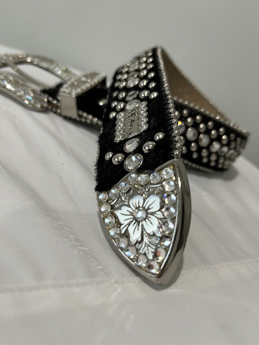 BB Simon VERONICA Black Pony Hair Studded Swarovski Crystal BB Simon VERONICA Black Pony Hair Studded Swarovski Crystal