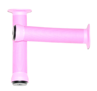 BMX Fahrrad Roller Lenkergriffe geflanscht gerippt 140 mm lang weicher Gummi pink 22,2