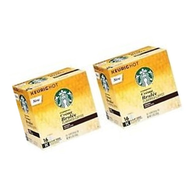 32 Count Starbucks Creme Brulee Flavored Coffee KCups for Keurig K