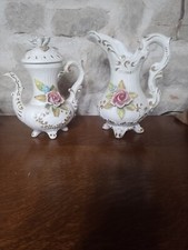 Pichet Italien Porcelaine Capo Di Monte Style Rococo Vintage 