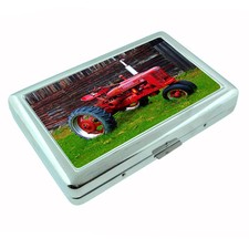 Vintage Farm D18 Silver Cigarette Case / Metal Wallet Card Money Holder