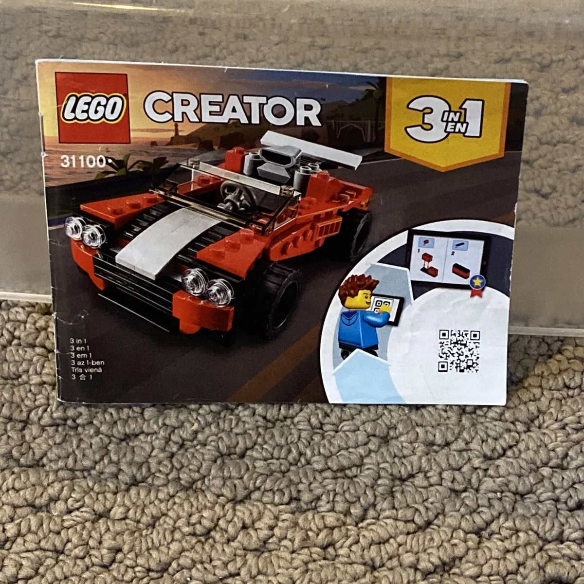 LEGO Creator 3 in 1 SPORTS CAR 31100 Instruction Book ONLY