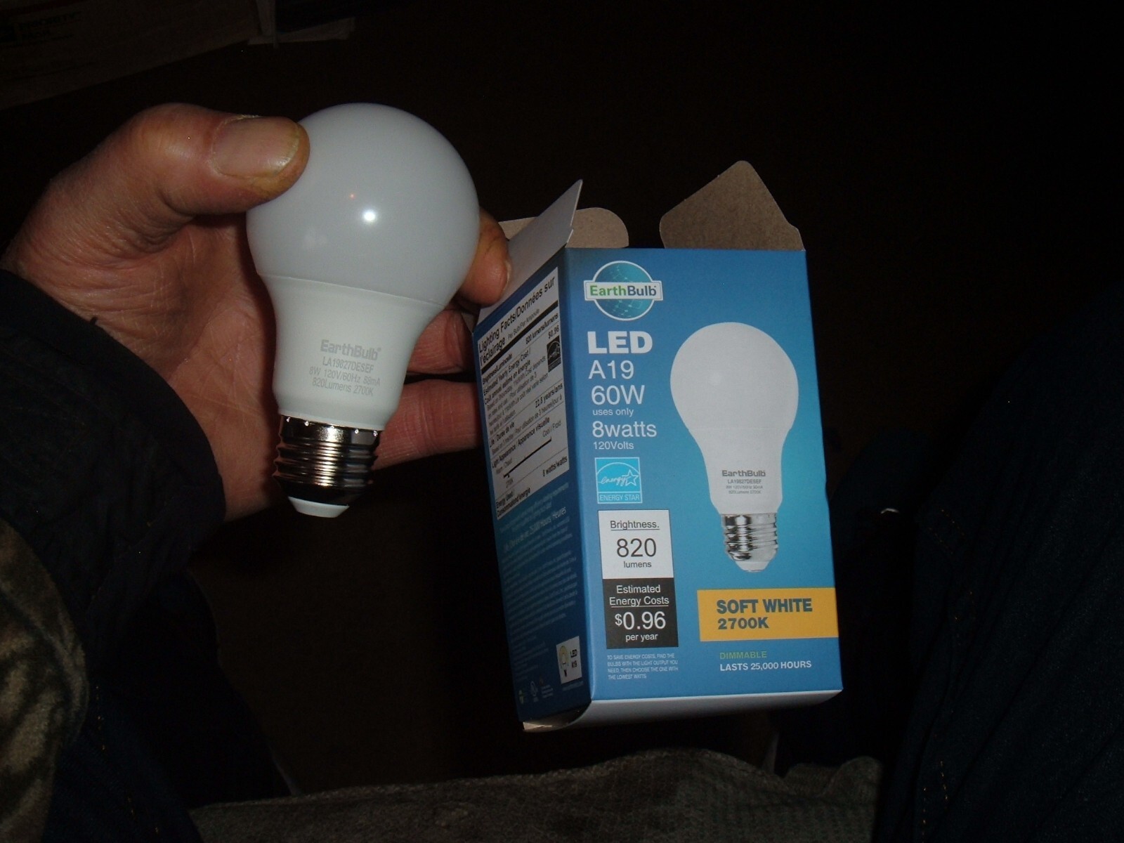 44 light bulbs Earthbulb 44  Pack LED A19 Light Bulbs 60W Dimmable 5000K