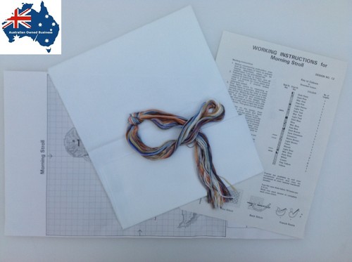 Vintage Anchor Counted Cross Stitch: Morning Stroll Kit No. 12 Embroidery Sewing - Picture 3 of 5