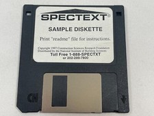 Vintage 1997 Spectext Sample Diskette 3.5" Floppy Disk Mac/PC Software Science