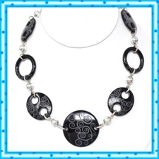 Brighton Lava Lounge Black Silver Necklace
