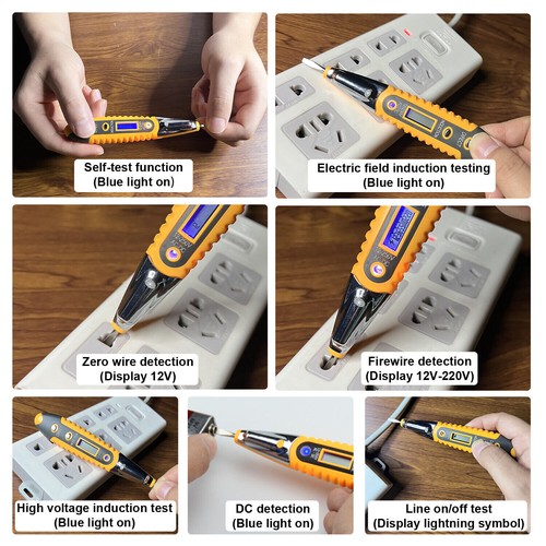 Voltage Electric Tester Volt Detector Test Pen AC DC Non-Contact Sensor 12-1000V - Picture 11 of 14