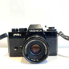 Yashica FR Black 35mm SLR Film Camera with Yashica 50mm f/1.9w ML Lens UNTESTED