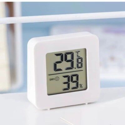 Mini Thermometer Weiß Hygrometer Luftfeuchtigkeit Temperatur Digital Gerät