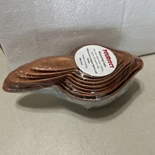 Pourfect Measuring Cup Set Satin Copper Brown Plastic 9 Piece 1/8 To 2 Cups USA