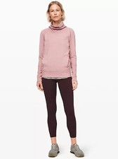 Lululemon HIGH LINES Modal Terry French Cowl Sweatshirt Pink Women s 6 QQ20