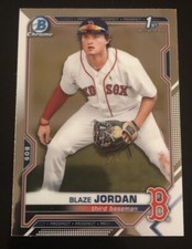 2021 Bowman Chrome BLAZE JORDAN #BCP-71 Base 1st Prospect RC Red Sox