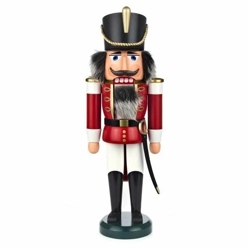 Hussar Sword Officer German Wooden Nutcracker - 37cm