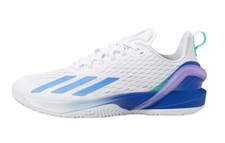 Adidas Adizero Cybersonic Tennis Shoes White Blue Mint Purple Boost Women sz 9.5