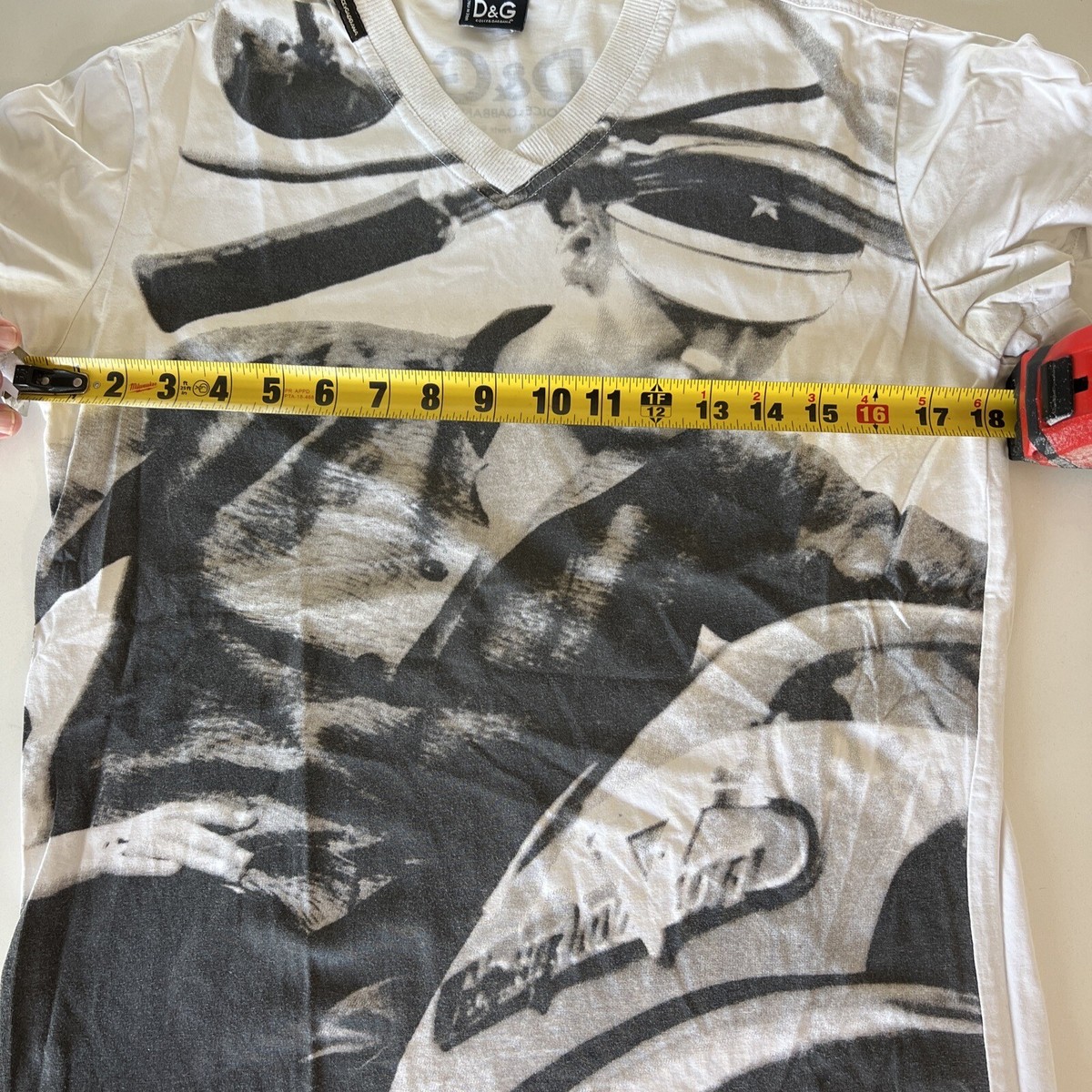 D&G DOLCE GABBANA Elvis Presley Y2K photo print white tshirt M | eBay