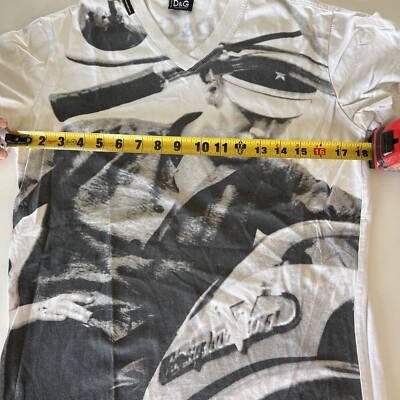 D&G DOLCE GABBANA Elvis Presley Y2K photo print white tshirt M | eBay