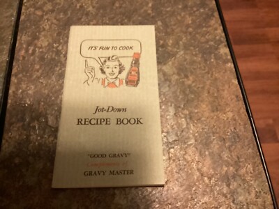 Rare 1942 Gravy Master Jot-Down Recipe Book