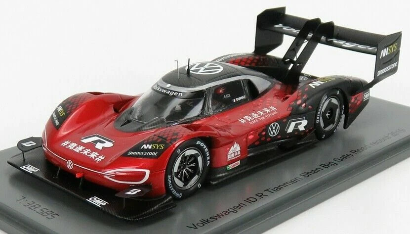 1:43 SPARK MODELLINO AUTO VOLKSWAGEN ID.R DUMAS RECORD 2019 DIE CAST MODELLISMO - Immagine 4 di 4