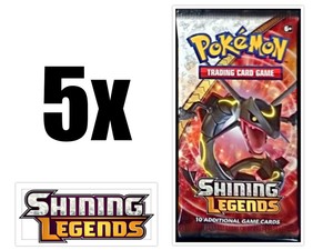 Details About Shining Legends 5 Booster Pack Lot Pokemon Tcg Trading Card Game
