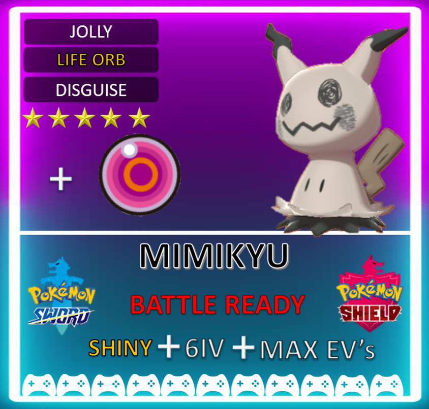 Pokemon Scarlet and Violet MIMIKYU Shiny 6IV / Competitive Set 