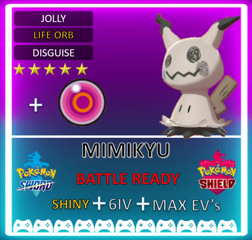 Pokémon Scarlet and Violet ✨SHINY✨ Mimikyu W/ Best 6IV +